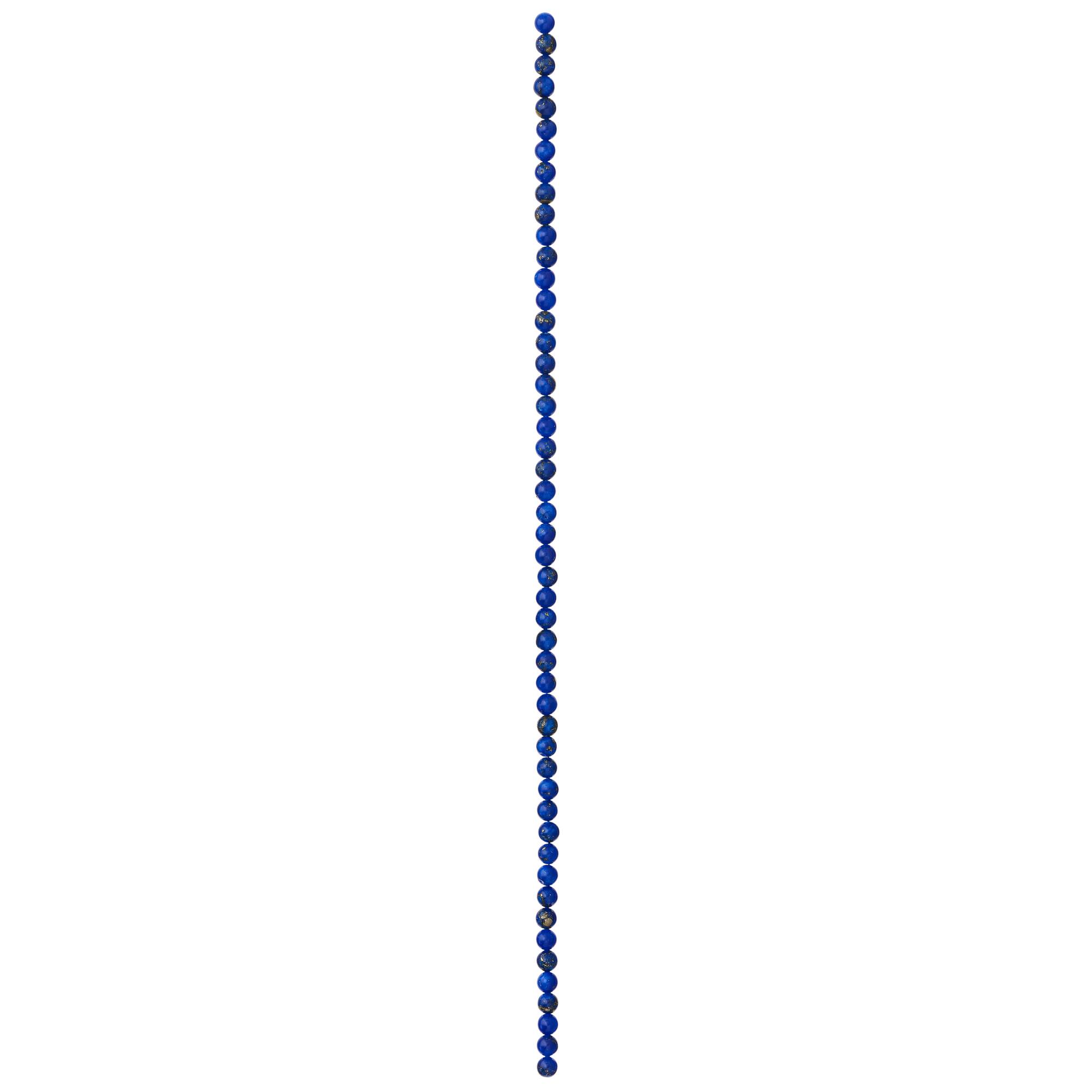 Blue Reconstituted Lapis Round Beads, 4mm by Bead Landing™